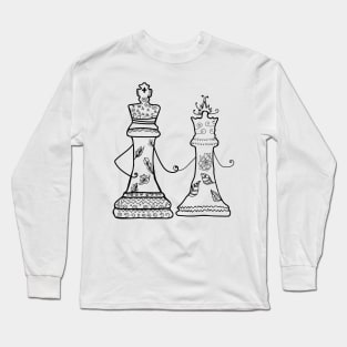 King & Queen Chess figures Long Sleeve T-Shirt